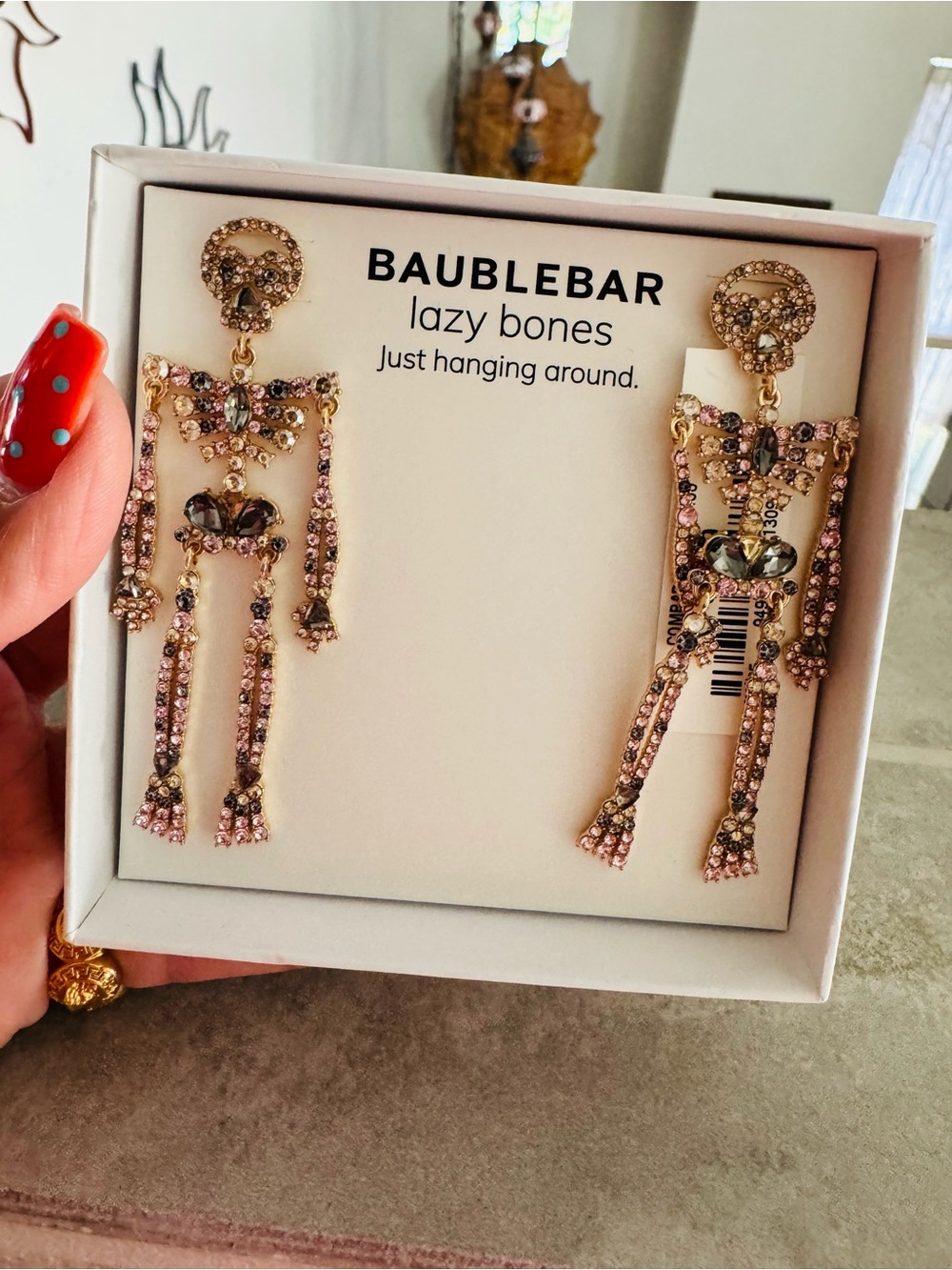 Baublebar 'Lazy Bones' Skeleton Drop Earrings Bnib